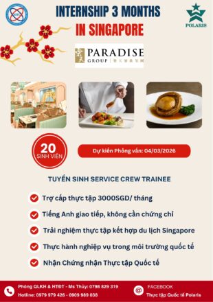 CHƯƠNG TRÌNH THỰC TẬP 3 THÁNG TẠI SINGAPORE – KỲ THÁNG 4/2026